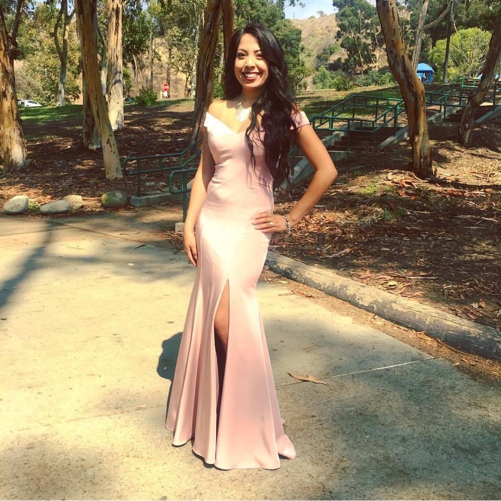 Pink Bridesmaid Formal Prom Dress